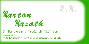 marton masath business card